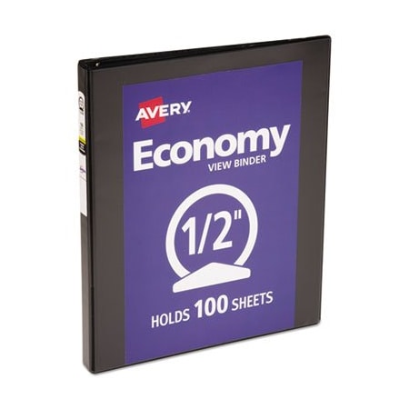 Avery Dennison BINDER, VU11X8.5, 1/2CAP, BK 05705
